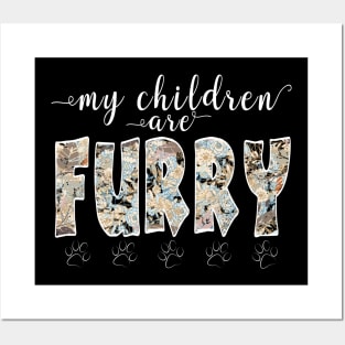 My children are furry Tshirt - Retro floral pattern Posters and Art